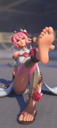1girls ai_assisted ai_generated feet feet_together feet_up kiriko_(overwatch) overwatch