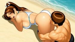 ai_generated ass_licking couple_sex cunnilingus female_dominating_male kim_kaphwan king_of_fighters kof mai_shiranui oral_sex the_king_of_fighters woman_on_top