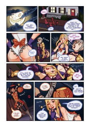 3femboys ass crossdressing femboy femboys halloween halloween_costume piyotm trap yaoi