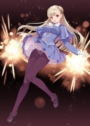 1girls brown_pantyhose capcom_fighting_jam female ingrid_(capcom) kirishima_satoshi long_hair panties panties_under_pantyhose pantyhose pantyshot pantyshot_(standing) red_eyes street_fighter street_fighter_6 underwear upskirt variant_set white_hair white_panties white_underwear