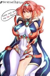 1girls anisdrawn breasts female female_focus female_only large_breasts light-skinned_female light_skin looking_at_viewer pyra pyra_(xenoblade) solo thick_thighs thighs white_background wide_hips xenoblade_(series) xenoblade_chronicles_2