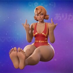 ai_assisted ai_generated feet feet_together fortnite ice_spice ice_spice_(fortnite) middle_finger