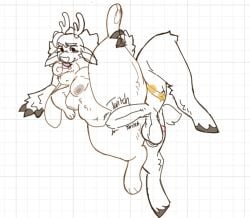 bunny cocoa_(dandy's_world) cosmosfootrest dandy's_world dandys_world deer male male/female penis rudie_(dandy's_world)