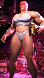 3d abs biceps capcom female female_focus female_only italian italian_female marisa_rossetti muscles muscular muscular_female pose posing red_hair sf_screenshot street_fighter street_fighter_6 tagme