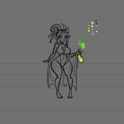 arsfromnowhere_(artist) goblin goblin_female monster_girl sketch undead zombie zombie_girl