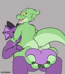 animated anthro anus ass backsack balls bed bedroom biped bouncing duo entwined erection female furniture genitals hi_res koldraws male male/female meral_fleetfoot penetration