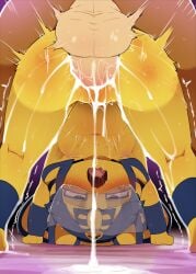 animal_crossing ankha ankha_(animal_crossing) anthro areola ass balls biped blush bodily_fluids breasts cum cum_in_pussy cum_in_vagina cum_inside dagasi domestic_cat duo erection felid feline felis female female_penetrated fur genital_fluids genitals hi_res male male/female male_penetrating male_penetrating_female mammal nintendo nipples penetration penile penile_penetration penis pussy rear_view sex vaginal_penetration vulva yellow_body yellow_fur