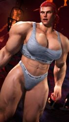 3d abs biceps capcom female female_focus female_only italian italian_female marisa_rossetti muscles muscular muscular_female pose posing red_hair sf_screenshot street_fighter street_fighter_6 tagme