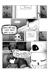 1boy 1girls bar chara comic_page flabbergasted flashback grillby grillby's heart_symbol human human_female if_happy ketchup moaning monster overhearing_sex repost sans sfw skeleton sweatdrop traumatized undertale voluptuous_female whitewo1f