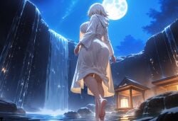 1girls absurd_res ai_generated background barefoot bathrobe big_breasts blush blush blush_lines breasts cinematic curvy curvy_figure fate/grand_order fate_(series) female female from_behind high_resolution highres jeanne_alter jeanne_d'arc_(fate) lewdcreationsai light-skinned_female light_skin moon sexually_suggestive shooting_star soles solo solo_female solo_focus stable_diffusion standing steam steaming_body steamy_breath sweat sweatdrop sweating sweaty tagme thick thick_ass thick_legs thick_thighs thighs waterfall white_hair yellow_eyes