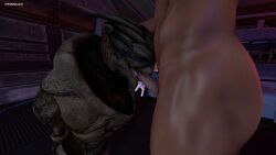 16:9 3d_(artwork) alien bioware bodily_fluids bound collar creampie cum cum_in_mouth cum_inside digital_media_(artwork) duo electronic_arts garrus_vakarian genital_fluids hands_behind_back hands_tied human inside kneeling male male/male male_human/male_alien mammal mass_effect nude oral oral_creampie standing turian typoking1107 widescreen