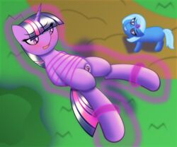 absurdres bondage bound equine floating friendship_is_magic highres horn horse magic mammal my_little_pony pony pussy t.f.a.n.c.s. telekinesis trixie_(mlp) twilight_sparkle_(mlp) unicorn yuri