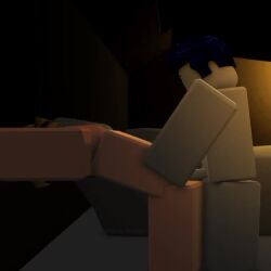 007n7 007n7_(forsaken) 2boys anal anal_sex anal_sex animated animation bent_over blue_hair burger_hat duaeloche forsaken_(roblox) gay guest_1337_(forsaken) guest_1337_(the_last_guest) hand_on_wall hands_on_wall hat headwear naked no_sound nude roblox tagme video