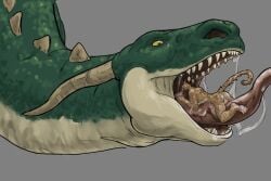 2020 anthro anus ass balls balls_on_tongue bodily_fluids dragon duo feet felid feline feral genitals green_body green_scales grey_background head_first horn in_mouth jeri_kleinlowe macro macro_male macro_pred male male/male mammal micro micro_prey mythological_creature mythological_scalie mythology on_tongue oral_vore perineum pink_anus saliva saliva_on_tongue saliva_string scales scalie sharp_teeth simple_background tan_body teeth tongue vore yellow_eyes