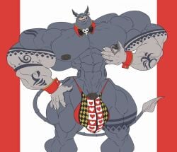 bodybuilder bulge furry hyper hyper_bulge hyper_cock hyper_genitalia hyper_muscles hyper_penis male male_only muscles muscular muscular_arms muscular_male muscular_thighs remert
