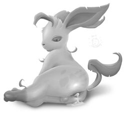 2017 after_sex anal ass backsack balls black_and_white cum eeveelution feral heart leafeon leaking livesinabag looking_back lying male mammal monochrome nintendo on_side pokemon presenting yaoi