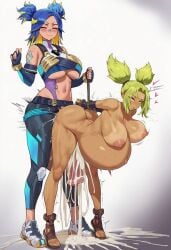 1futa 1girls futanari league_of_legends neon_(valorant) riot_games tagme valorant zeri_(league_of_legends)