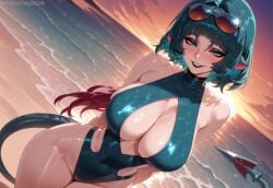 1girls ai_generated arzagod ass big_ass big_breasts breasts bubble_butt dat_ass female huge_ass jane_doe_(zenless_zone_zero) large_ass perfect_body seductive_look sexy_clothing swimsuit swimwear tagme thick_ass thick_thighs wide_hips zenless_zone_zero