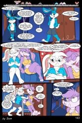 babs_bunny bear buster_bunny comic dam_(artist) emily_(dam) english_text ernestine_(dam) female hi_res lagomorph leporid male mammal parody rabbit text tiny_toon_adventures toons_on_a_train train vehicle warner_brothers