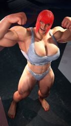 3d abs biceps capcom female female_focus female_only italian italian_female marisa_rossetti muscles muscular muscular_female pose posing red_hair sf_screenshot street_fighter street_fighter_6 tagme