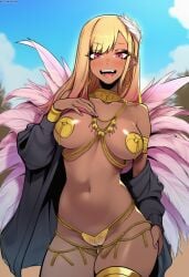 ai_generated alternate_skin_color brazilian brazilian_female feathered_headdress headdress kitagawa_marin race_swap samba self_upload sono_bisque_doll_wa_koi_wo_suru viriai