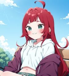 2girls aged_down ai_generated best_friends best_girl confusion female grandmother grandmother_and_granddaughter high_school_student hoyoai kimi_no_koto_ga_dai_dai_dai_dai_daisuki_na_100-nin_no_kanojo red_hair yakuzen_kusuri yakuzen_yaku yuri