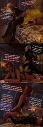 3d ass ciri comic facesitting fart farting_in_face farting_in_mouth female_only humiliation lezdom test715 the_witcher_(series) triss_merigold yennefer