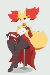 delphox from nintendo by hidden-cat