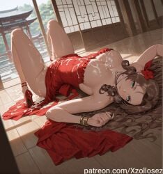 aerith_gainsborough ai_generated final_fantasy final_fantasy_vii patreon patreon_logo xzollosez