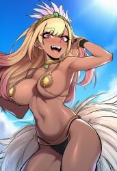 ai_generated alternate_skin_color armpits brazilian brazilian_female feathers female kitagawa_marin race_swap samba self_upload sono_bisque_doll_wa_koi_wo_suru viriai