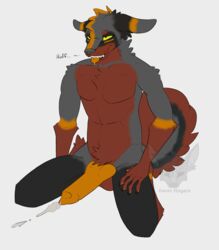 anthro canine cum cute drooling ears_down erection grin husky invalid_tag kevinrogers kneeling male_only mammal nude penis saliva skittish17 smile tongue