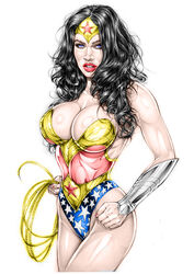 1girls actress amazon amazonian armando_huerta armor bare_shoulders black_hair blue_eyes bracelet breasts celebrity cleavage colored cosplay covered_breasts dc dc_comics eyelashes female female_only hips human jewelry justice_league large_breasts lasso lasso_of_truth legs leotard long_hair looking_at_viewer megan_fox nail_polish partially_visible_vulva solo standing tagme thighs tiara wonder_woman wonder_woman_(cosplay) wonder_woman_(series)