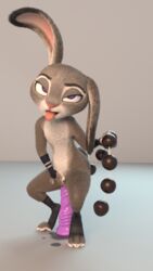 1girls 3d ahe_gao anal_beads anthro ben_wa_balls bunny dildo disney feet female female_only flat_chest furry grey_fur half-closed_eyes judy_hopps lagomorph mammal masturbation nude paws rabbit sex_toy tongue zootopia