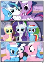 2017 absurd_res aloe_(mlp) animal_genitalia animal_penis bedroom_eyes blonde_hair blue_body blue_eyes blue_feathers blue_fur blue_hair blush brother brother_and_sister clothing comic english_text equine equine_penis eyeshadow eyewear feathers female feral friendship_is_magic fur group hair half-closed_eyes hi_res hoofjob_(forelimbs) horn horse horsecock imminent_blowjob imminent_incest imminent_oral impossible_fit inside it'll_never_fit lotus_blossom makeup male mammal multicolored_hair my_little_pony open_mouth oral oral_sex penis pink_body pink_hair pony purple_eyes purple_fur purple_hair pyruvate rainbow_dash_(mlp) rarity_(mlp) seductive sex shining_armor_(mlp) sibling sister smile spa text tongue tongue_out twilight_sparkle_(mlp) twins two_tone_hair unicorn white_body white_fur wings worried yellow_body