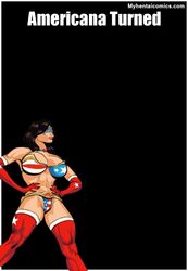 american_flag american_flag_bikini bisexual comic comic_cover cover female male ms._americana straight vitalis yuri