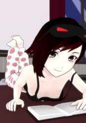 3d down_blouse lvl3toaster nipple nipple_slip ruby_rose rwby