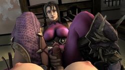 2futas 3d animated areolae breasts erection frottage futa_on_futa futa_only futa_pov futanari human intersex isabella_valentine large_penis movealongmate nipples penis pov soul_calibur sound source_filmmaker taki video