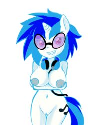 big_breasts dj_pon-3_(mlp) friendship_is_magic lewdriver my_little_pony solo straight_hair vinyl_scratch