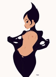 1girls areolae ashi_(samurai_jack) breasts cartoon_network daughters_of_aku female female_only horny_female looking_at_viewer nipples optionaltypo samurai_jack solo villainess