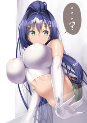 1girls breasts cleavage female female_only green_gym_girl_(nagase_haruhito) huge_breasts nagase_haruhito original solo