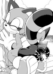 anal anus ass balls coolblue cum cum_in_pussy marine_the_raccoon outside penis pussy sonic_(series) sweat through_clothes