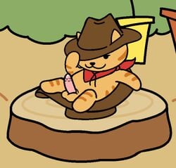 cowboy_hat feline hat krixatacavern male mammal neko_atsume penis solo