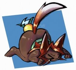 1girls 4lt4lty_(faultyalty) anal anal_insertion arched_back ass_up ass_up_face_down carrot closed_eyes female fox_ears fox_girl fox_tail no_pants re-logic solo solo_female terraria watermark zoologist_(terraria)