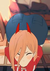alternate_version_available animated blowjob chainsaw_man devil_horns fellatio grabbing_horns hayatomoon horns loop penis power_(chainsaw_man)