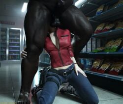 3d anilingus anilingus_from_female big_balls blowjob claire_redfield dark-skinned_male fellatio huge_balls interracial licking_anus licking_ass oral resident_evil resident_evil_2 resident_evil_2_remake rimjob rimming sexiieensfw unseen_female_face unseen_male_face