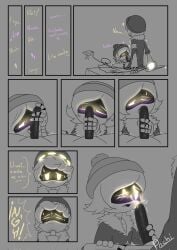canon_couple glitch_productions licking_penis male male/female murder_drones n_(murder_drones) pachinsfw premature_ejaculation robot spanish_text tagme uzi_(murder_drones)
