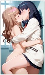 2girls ai_generated girl_on_girl girlfriends lesbian_couple lesbian_domination lesbian_focus lesbian_kiss lesbian_sex minami_yume takarada_rikka yuri yuri yuri