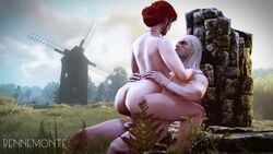 1boy 1girls 3d animated ass bennemonte cd_projekt_red cowgirl_position dat_ass female geralt_of_rivia male meadow no_sound outdoor red_hair sex source_filmmaker tagme the_witcher the_witcher_(series) the_witcher_2 the_witcher_3:_wild_hunt triss_merigold video