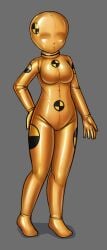 bodysuit breasts crash_test_dummy dummy female gimp_mask latex rubber rubber_suit sensory_deprivation tagme