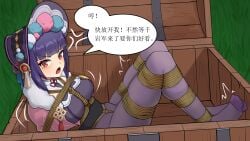 bondage chest crotch_rope genshin_impact pantyhose yun_jin_(genshin_impact)